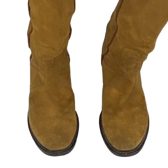 Vic Matie Brown Suede Western Cowboy Boots - Size 6 - Picture 3 of 10
